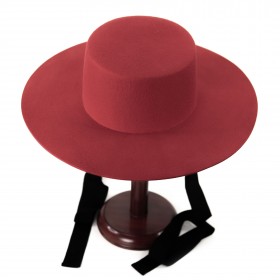 Фетровая канотье 9см RED
