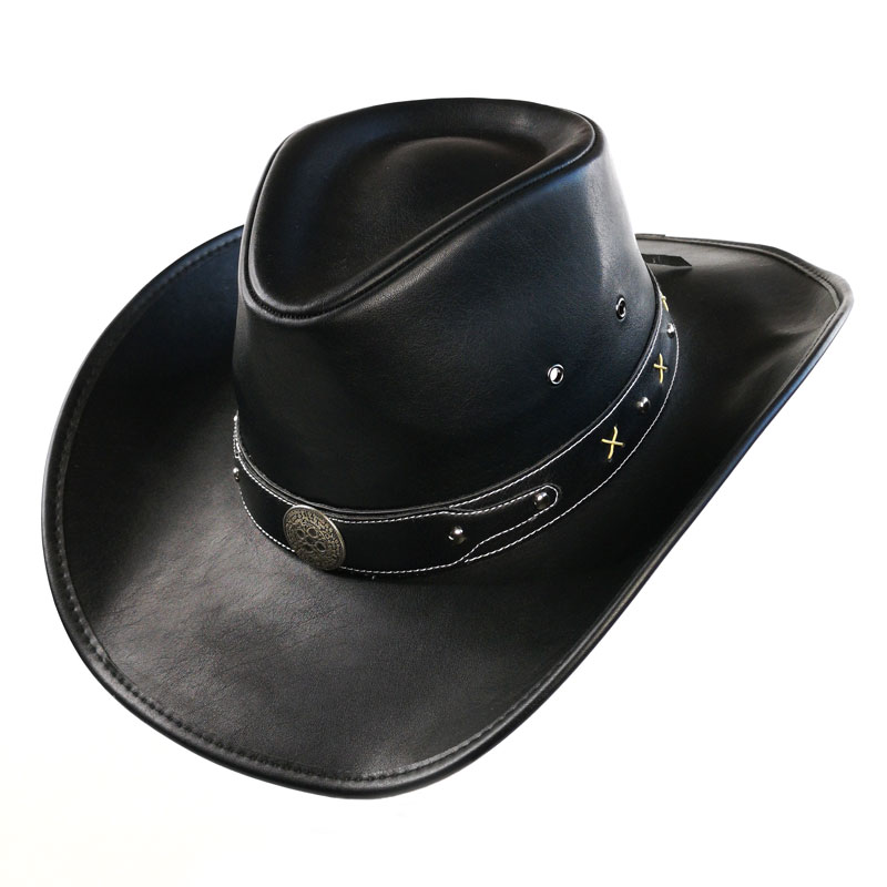 Шляпа ковбойская из экокожи
