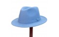 Шляпа федора голубая