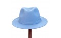 Шляпа федора голубая