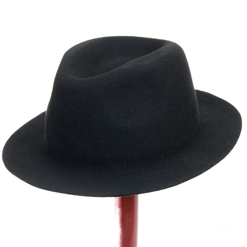 Шляпа федора с низкой тульей не обработанный край