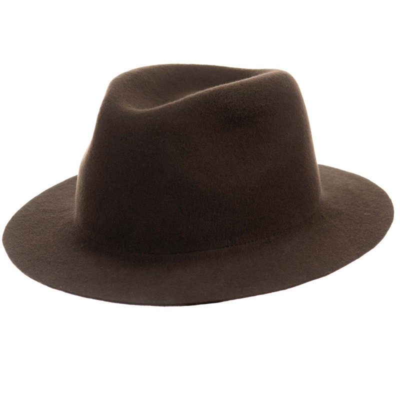 Шляпа федора с низкой тульей не обработанный край