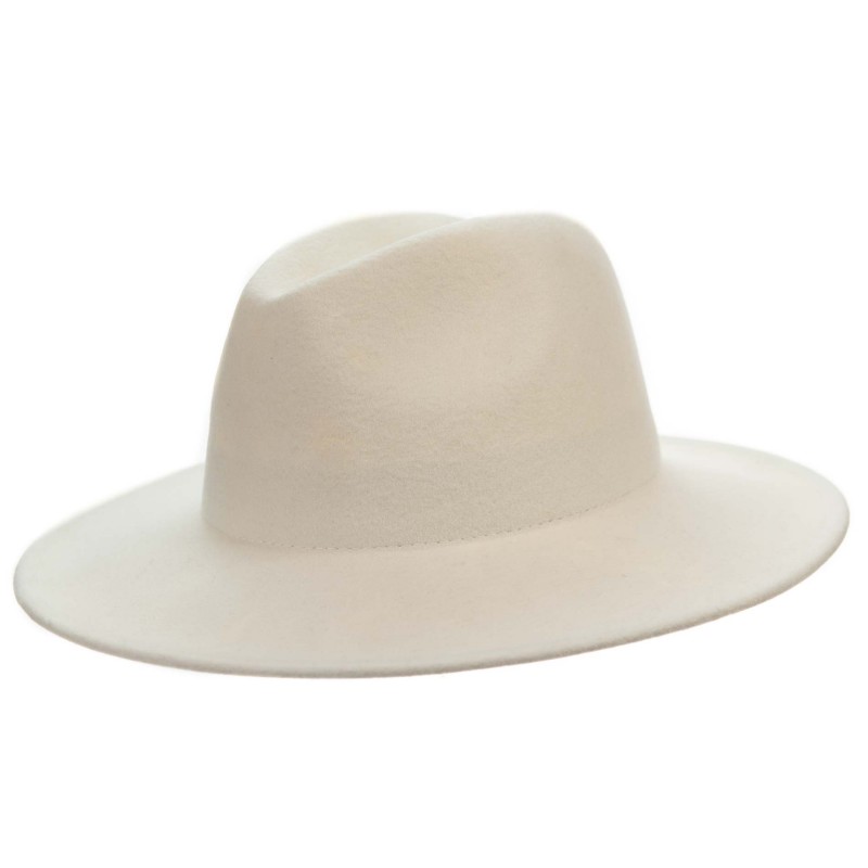 Шляпа фетровая федора белая
